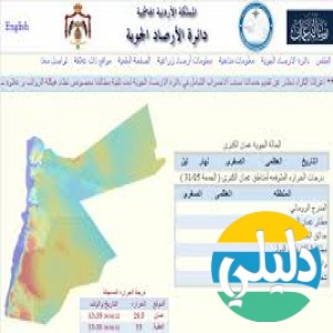 الدليل العربي-دائره الارصاد الاردنيه  .